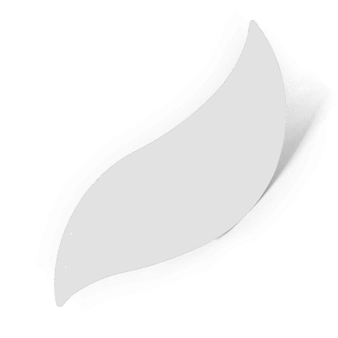 Oiseau blanc, feuille d'acier laquée pou mobile Calder personnalisable | Virvoltan